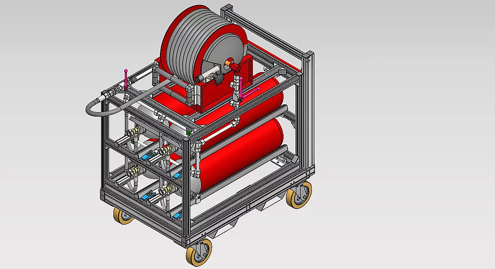 Mobile Rollcontainer-Kohlendioxidlöschanlage C120 RC
