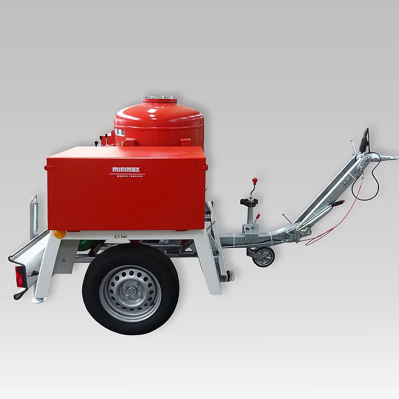 Löschanlage P250 auf Kfz-Anhänger - Seitenansicht