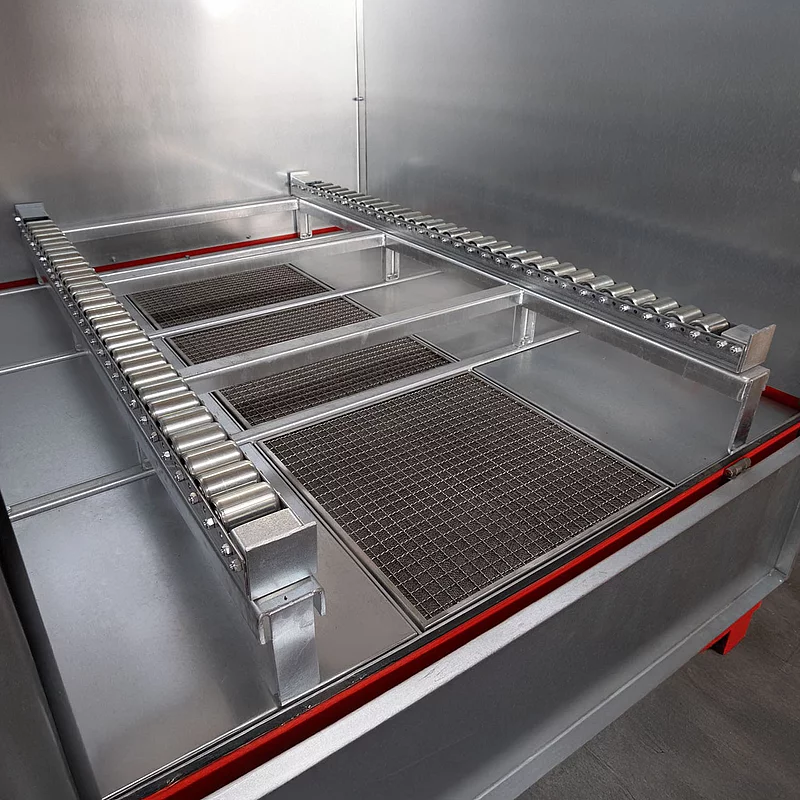 BWCon 1.400 Palettenrollschienen und Flammensperre