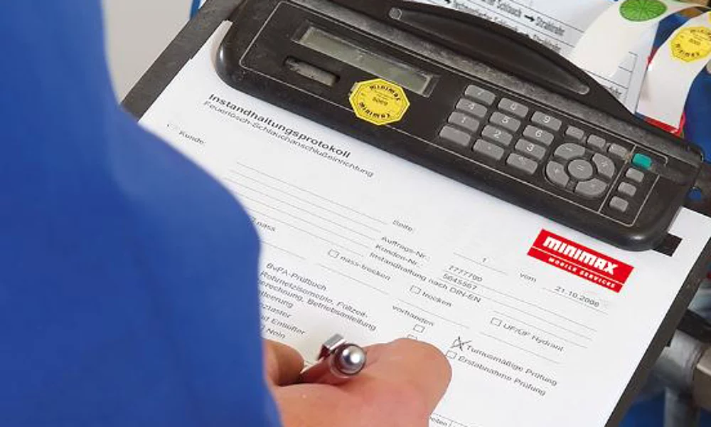 Feuerlöscher Prüfung Dokumentation Wartung Instandhaltung