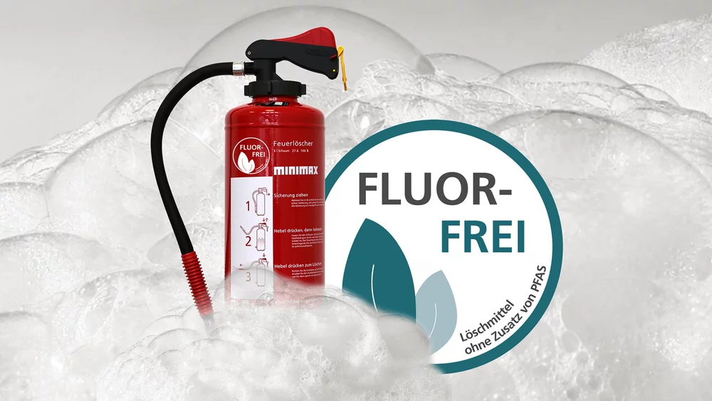 Schaumfeuerlöscher decken die Brandklassen A + B ab. In Zukunft sind nur noch fluorfreie Schaumlöschmittel erlaubt.